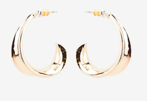 Le Chateau gold hoop earrings