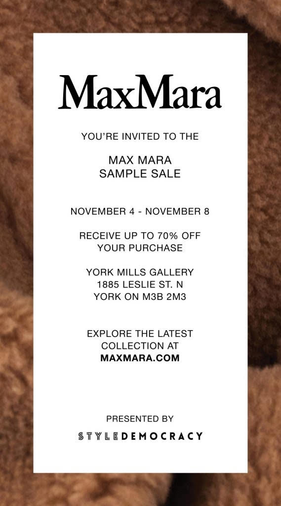 Max Mara Sample Sale